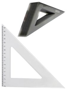 Треугольник ПРОЗРАЧНЫЙ ТОНИРОВАННЫЙ (Л-6208) 16 см.