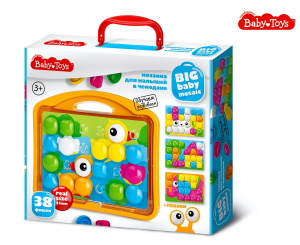 Мозаика для малышей в чемодане "Утята" d45/38 эл Baby Toys 04104
