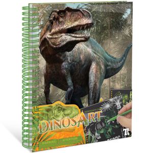 Серия Dino: Набор для рисования техникой граттаж (14 скетч страниц)