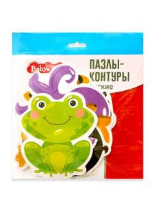 Пазлы-контуры мягкие "Зверята" 6 шт Baby Toys