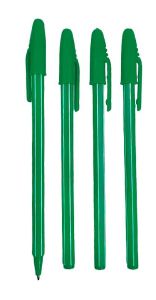 Ручка шариковая зеленая 1.0мм, 555-А 