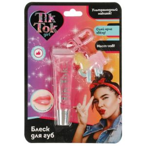 Блеск для губ с игрушкой цвет: розовый, 7,5 г TIK TOK GIRL 