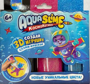 Aqua Slime: набор для изготовления фигурок из цветного геля, розовый синий