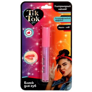 Голографический блеск для губ цвет: розовый TIK TOK GIRL 