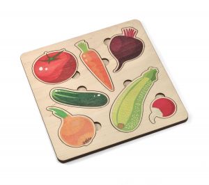 Игра развивающая деревянная "Овощи" (7 овощи) 00760
