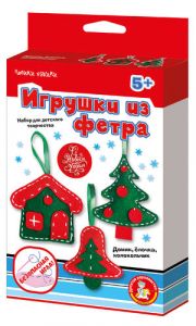 Набор для творчества. Мягкая игрушка из фетра "Домик, елочка, колокольчик" 04668